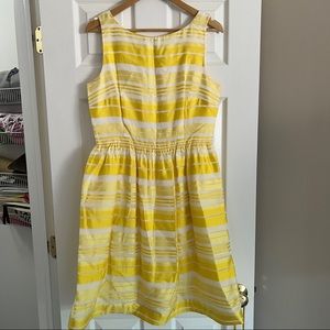 LILLY PULITZER yellow and white striped dress